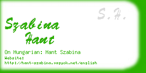 szabina hant business card